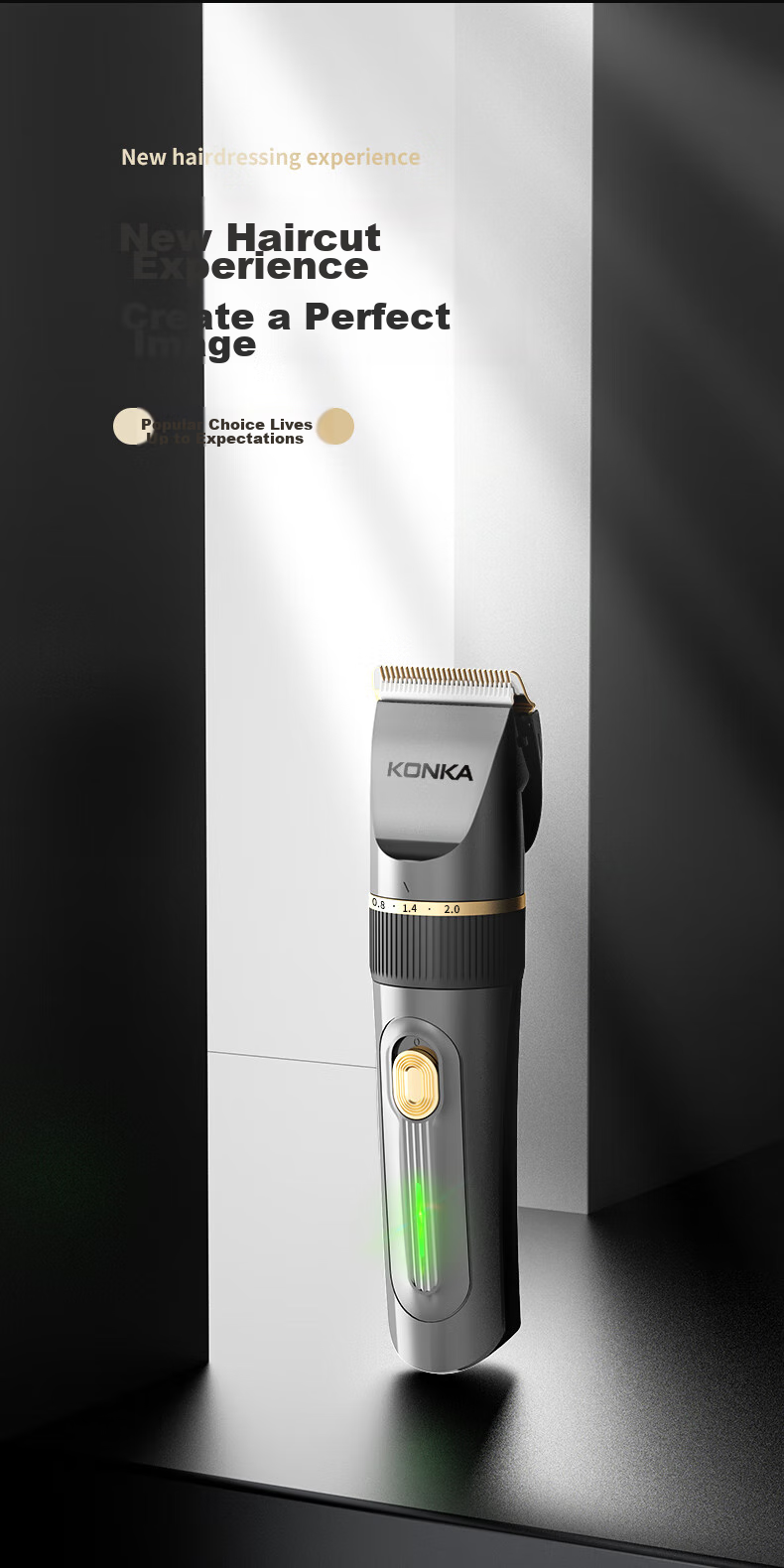 KONKA Automatic Hair Removal Baby Hair Clipper, Children's Hair Trimmer, Newborn Hair Cutting Electric Shaver, Hair Trimmer, Head Shaving Knife, Haircutting Tool, Fully Washable 5