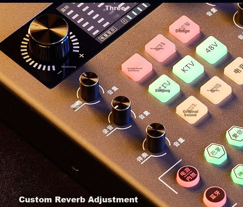 Feilipu Mobile And Computer Compatible Live Streaming Sound Card Bluetooth Accompaniment Professional Live Streaming Equipment Plug And Play Live Recording DLM3025C Sound Card + Handheld Microphone Complete Set 19