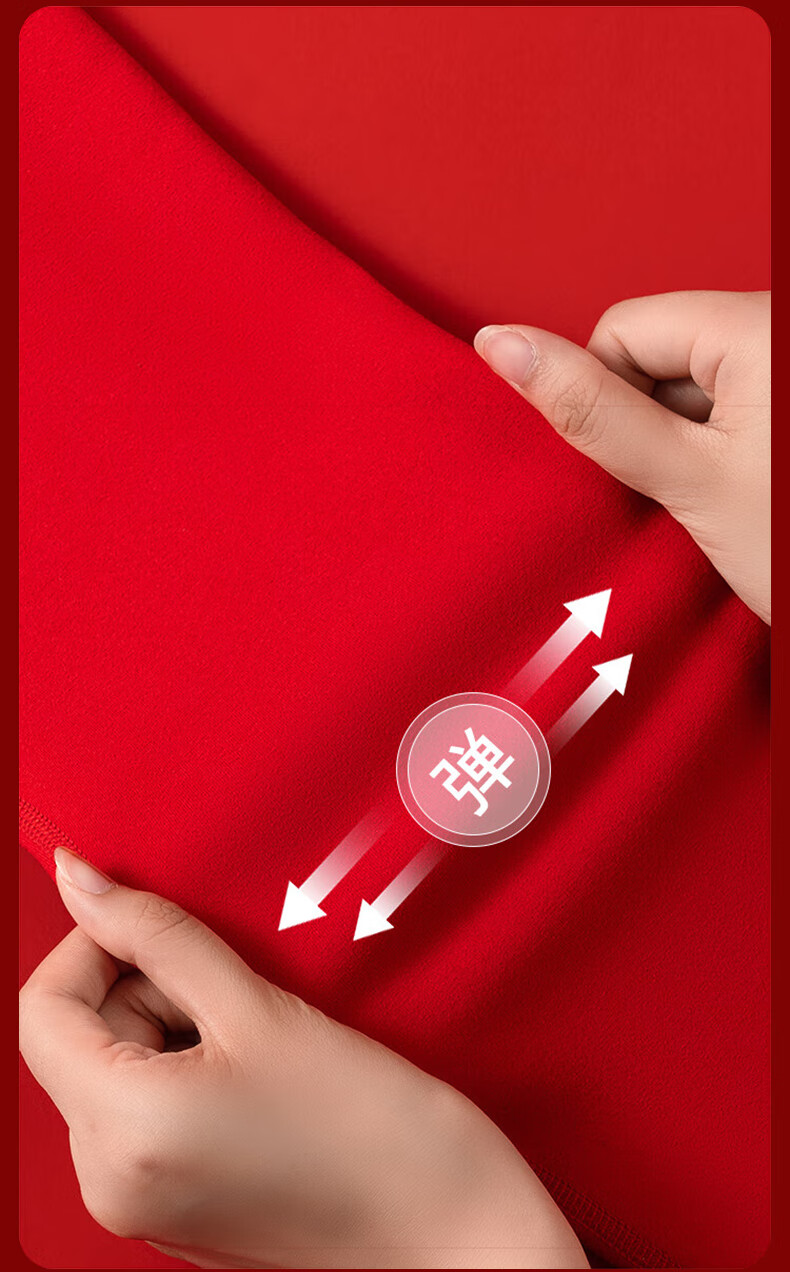 LangSha Women's Red Wool and Silk Thermal Underwear Set for the Year of the Horse - Autumn Top and Bottom Base Layer 14