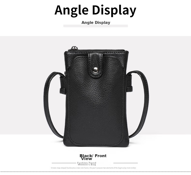 Viney Leather Handbag, Women's Bag, Niche Phone Purse, Stylish Shoulder Crossbody Bag, Practical Birthday And Mother's Day Gift for Mom 13