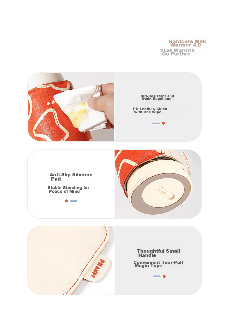 Xiaoyaxiang Milk Bottle Insulation Sleeve, Universal Battery-Powered Wireless Portable Heating Constant Temperature Milk Warmer 18