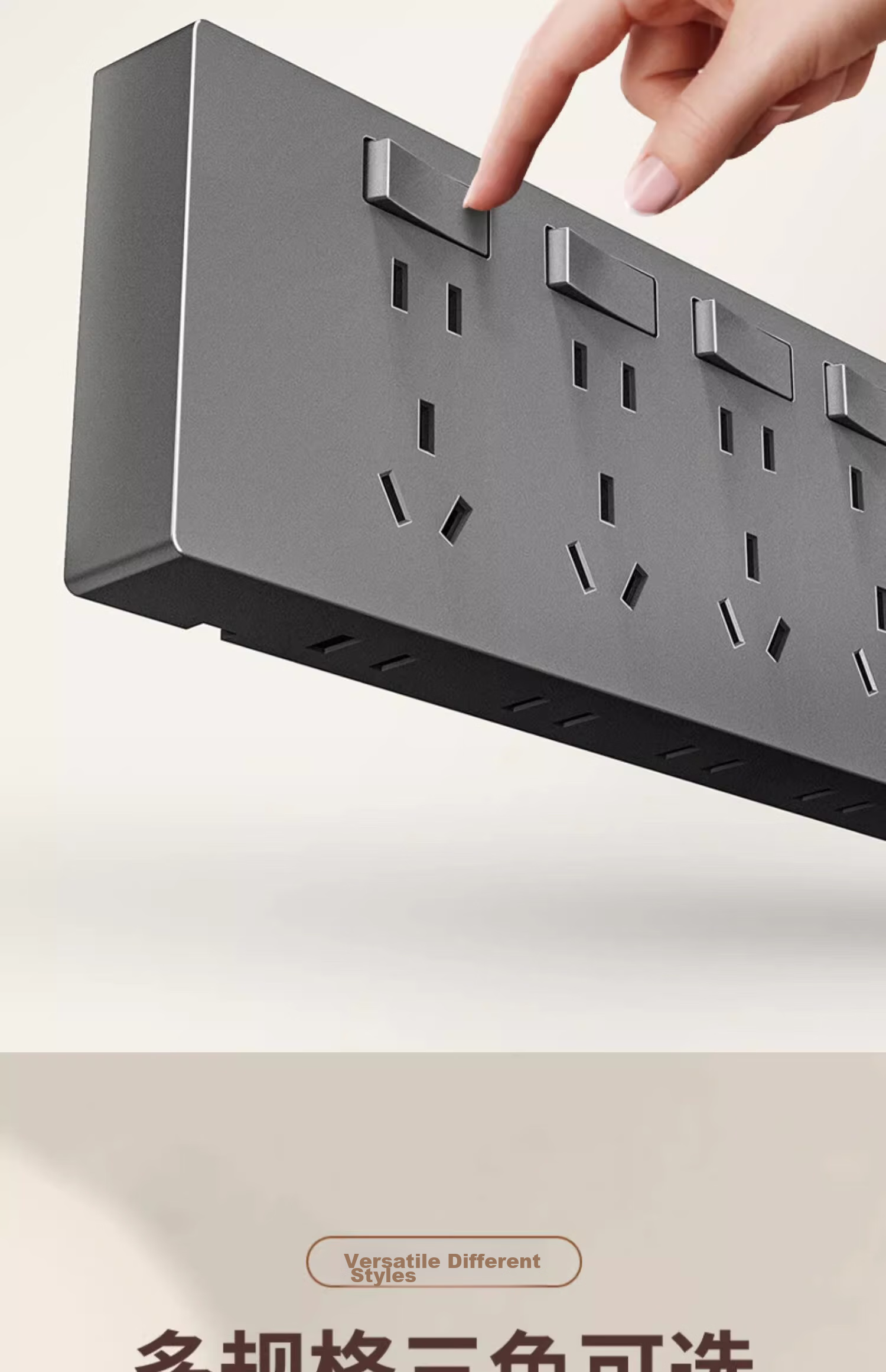 FDD 86-Type Expandable Socket, Kitchen Multi-Hole Extension Converter Track Socket Wireless Power Strip [White - 28 Holes] Left Expansion + Independent Switch 8