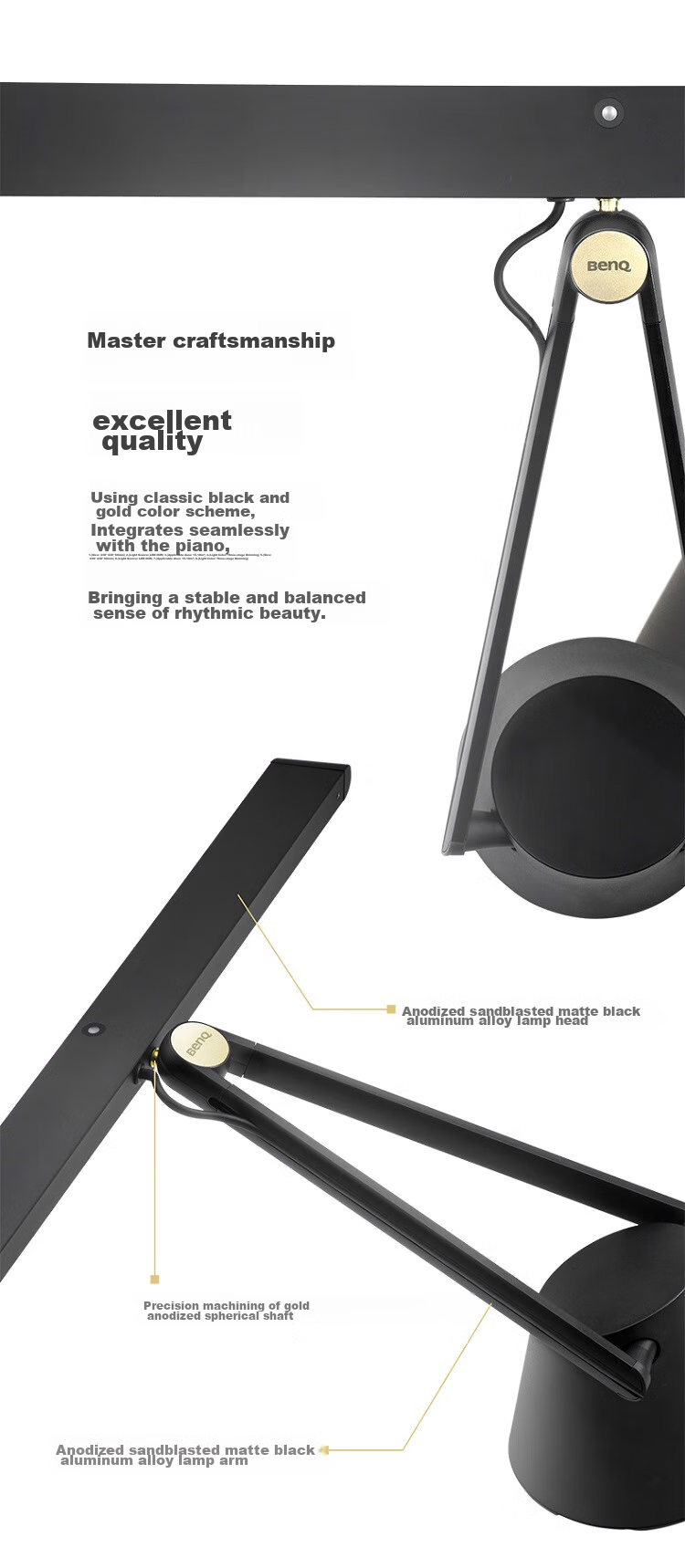 BenQ PianoLight Eye-Protection Full-Spectrum LED Smart Detection Piano Light for All Ages 9
