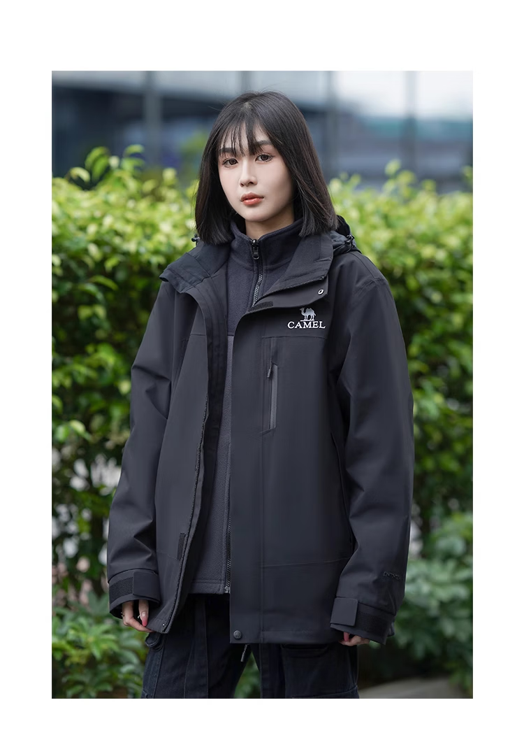 CAMEL Outdoor Triple-Protection Jacket, Unisex Three-In Detachable Two-Piece Mountaineering Suit 21