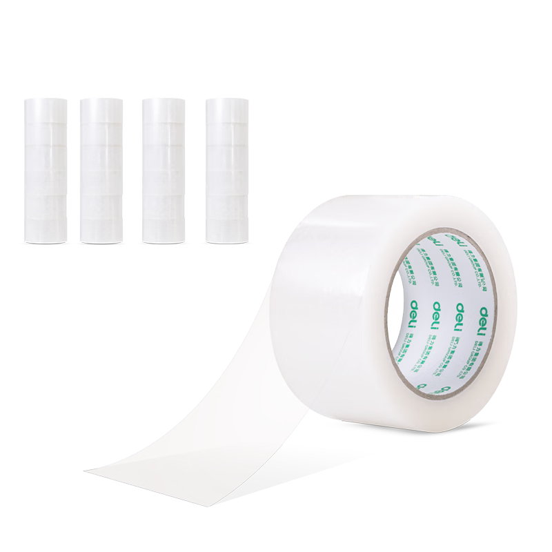Deli [High-Value Boxed Tape] High-Quality Transparent Packing Tape, 60mm*100y*45um (91.4m/roll), 24 Rolls/box, 33301