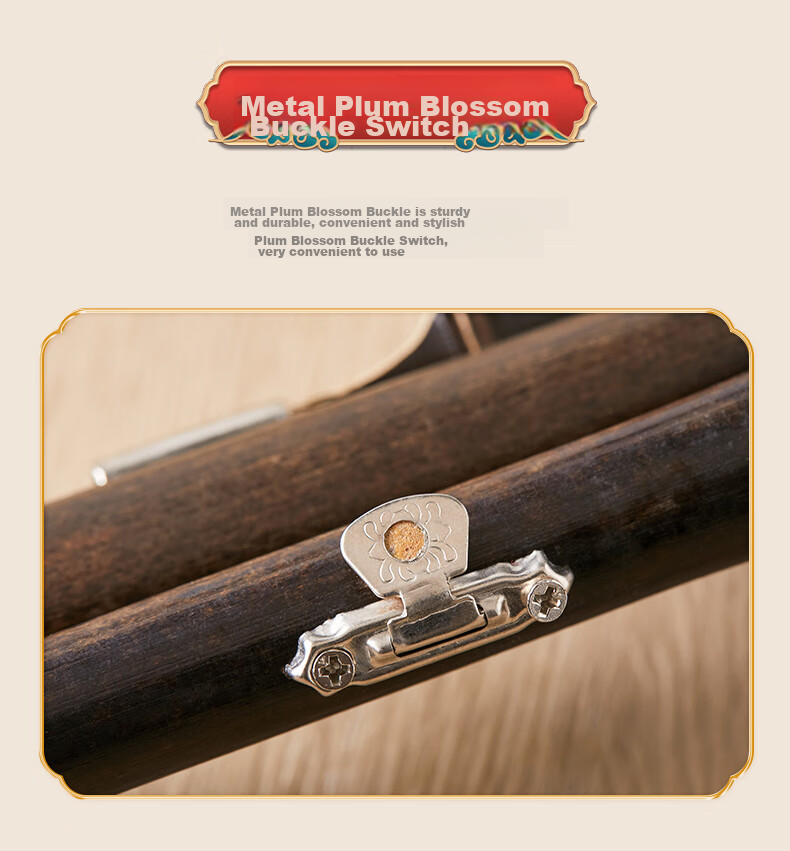 Xiangsiniao Hulusi Instrument, Three-Tone C Key, White Copper Purple Bamboo Plum Blossom Buckle Hulusi for Beginners, XS2037 13