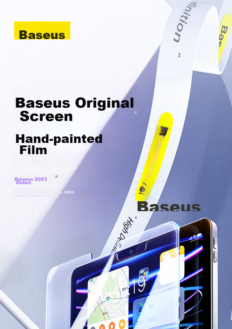 Baseus Paper-Like Screen Protector for IPad, Dust-Free Installation [Real Paper Feel, Ultra-Thin Bare Screen], Compatible with IPad Pro 18-22/Air5/4-11/10.9 Inch 1