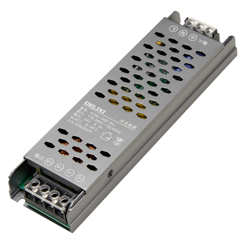 DELIXI Low Voltage LED Strip Light Ceiling Ambient Soft Flexible Strip Light Power Transformer 200W