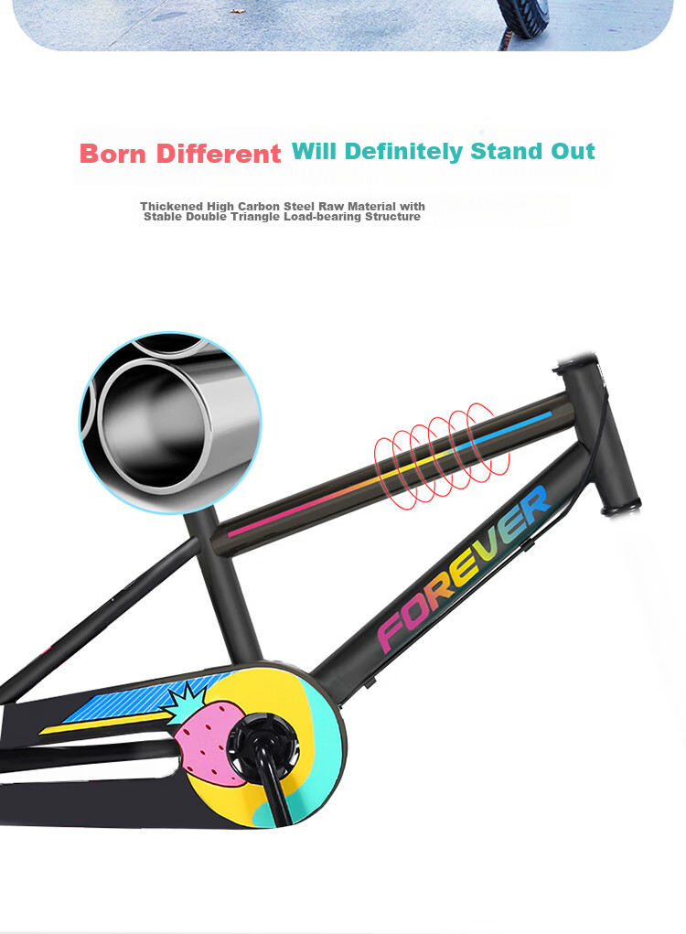 FOREVER Children's Bicycle, Kids' Bike for Boys And Girls, Pedal Bike, Balance Bike, Bicycle, Baby Bike, 16-Inch, Dream Black 8
