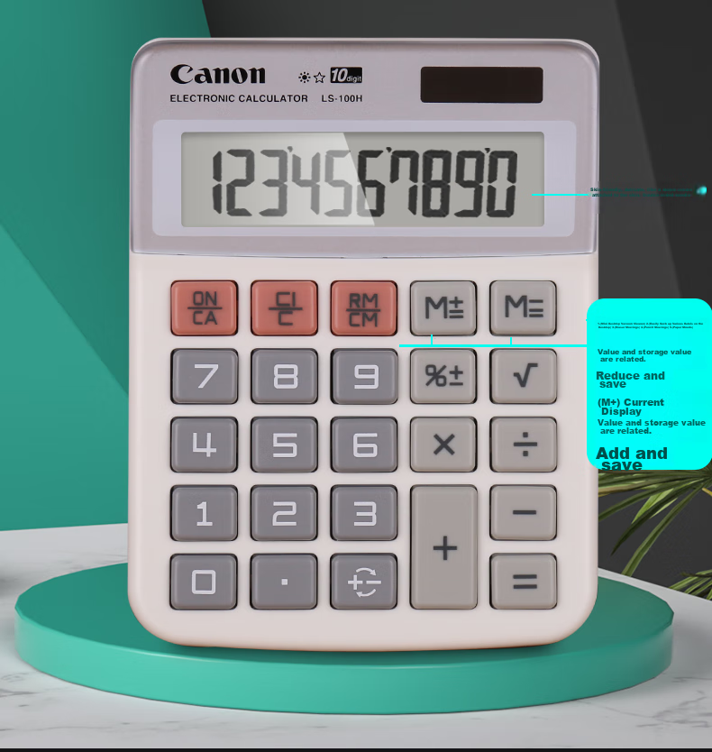 Canon LS-100H Financial Office Calculator, Desktop Stylish Creative Small Calculator 4