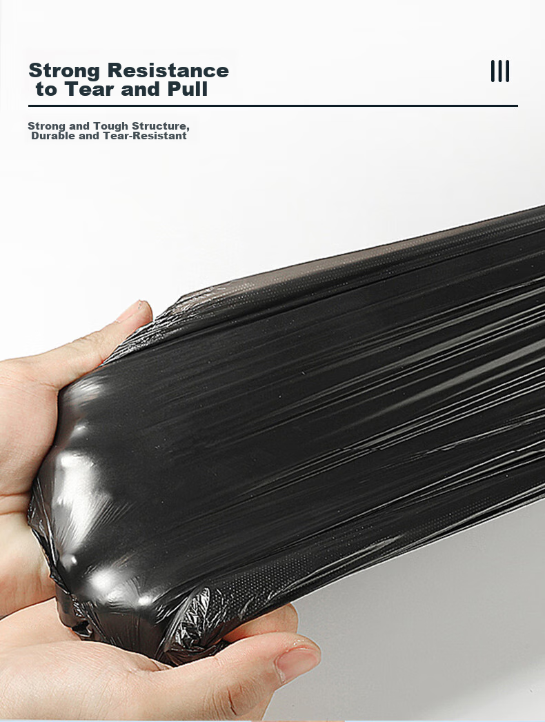 Sodolike Shangdao Vest-Style Garbage Bags, Black, 50*65cm, 1000 Pieces, Single-Sided, 1 Micron Thick, Perforated Handle, Whole Box Packaging 6