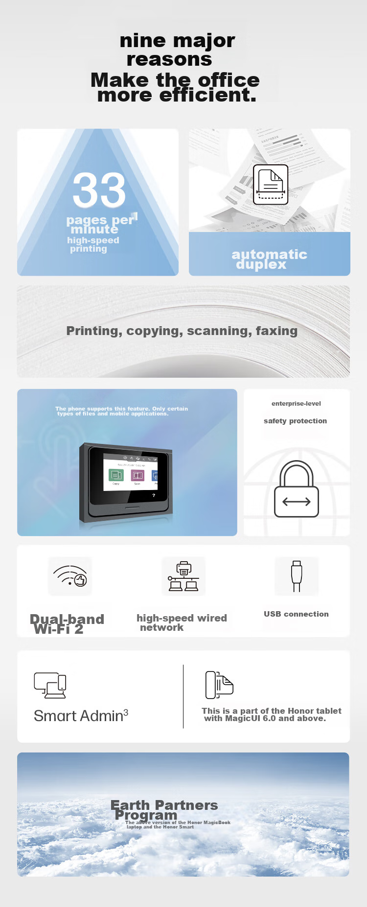 HP M227fdw Laser Wireless Duplex Printer, Wireless All-In Home Printer, Duplex Printing, WeChat Printing, Printer Copier Scanner Fax Machine 3