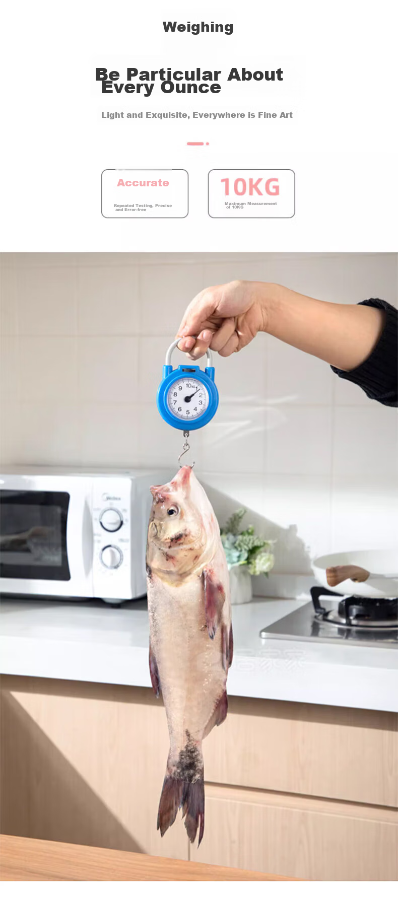 BJ Handheld Scale, Electronic Scale, Spring Hook Scale, Food Delivery Hanging Scale, Portable High-Precision Kitchen Scale, Luggage Scale 5