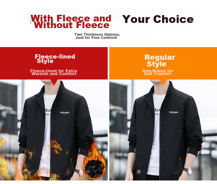 TUCANO Jacket Men's Coat Autumn Winter Men's Clothing Men's Wear Business Casual Stand-Up Collar Top Clothing Black XL 2
