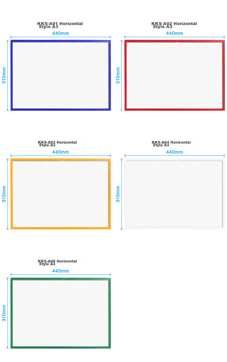 DSB (Disbi) A5 Magnetic Hard Plastic Sleeve Card Holder File Organizer Display Wall File Frame Magnetic File Folder Card Kshi Magnetic Sticker Hard Hanging, Blue, 5-Pack 6