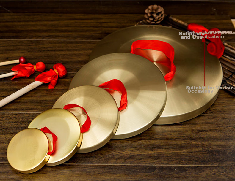 RANGE Tongluo Opening Gong, Three-Quarter Gong, Prop Instrument, Large Gong, Flood Warning Gong, Festive Gong, Drum Instrument, Musical Instrument, 15CM 8