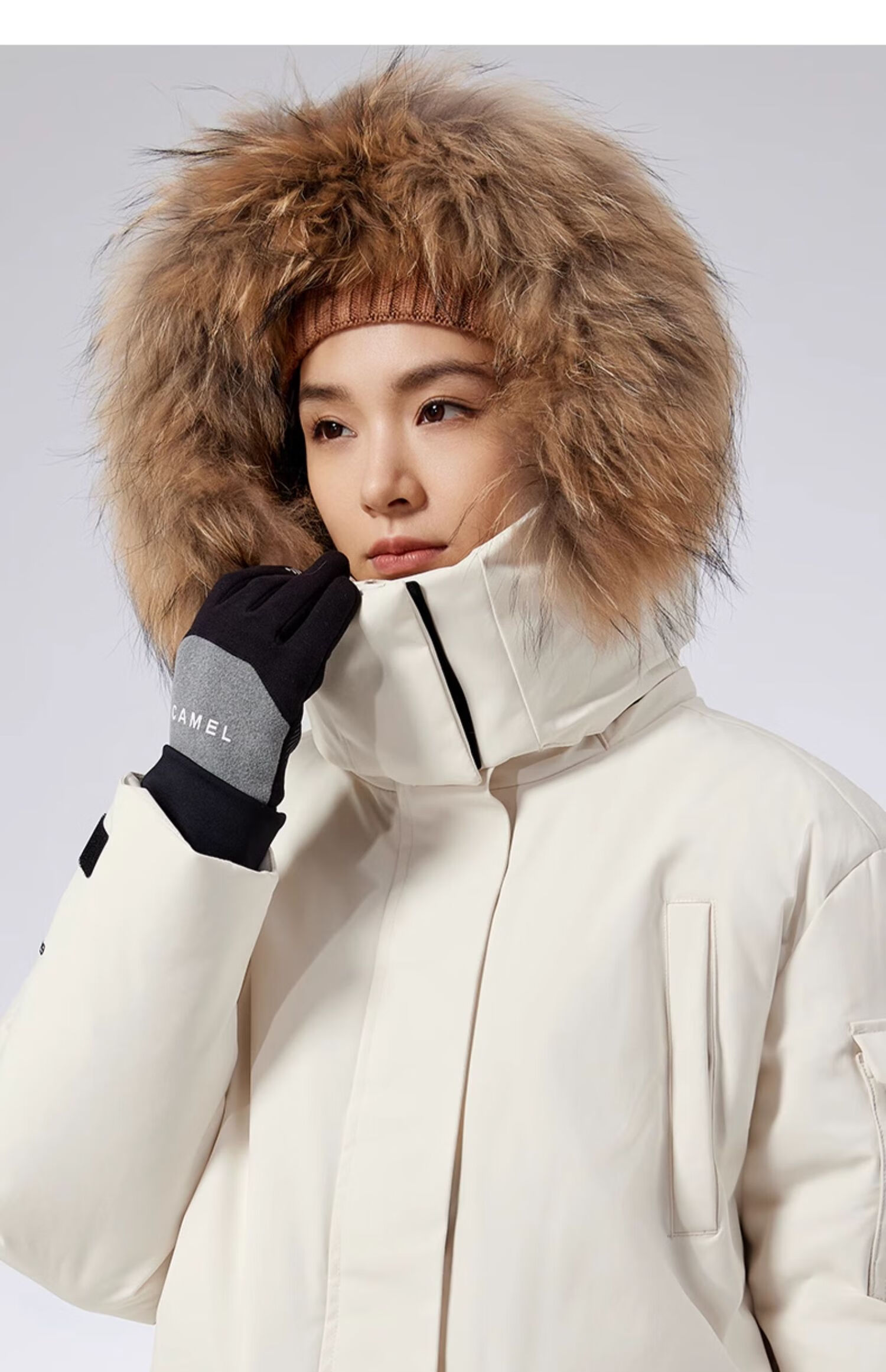 CAMEL [Wang Junkai's Choice] Outdoor down Jacket for Men And Women, Mid-Length Style, 700 Fill Power, Water-Repellent, Thickened, Cold-Resistant Coat 33