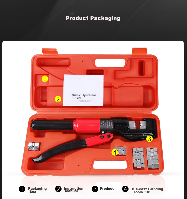 DELIXI ELECTRIC Manual Hydraulic Crimping Pliers, Household Wire Crimper, Labor-Saving Terminal Pliers for Copper And Aluminum Terminals, 4-70 Square Mm 15