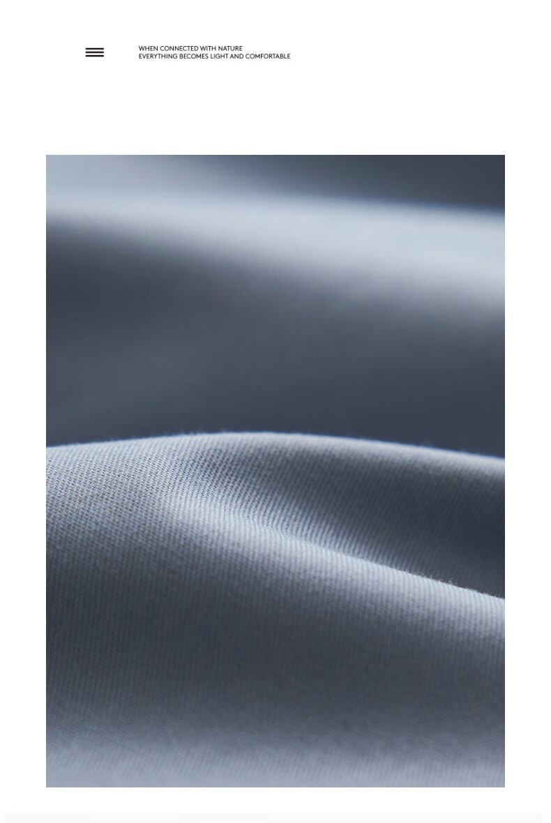 MUJI 100% Cotton Four-Piece Bedding Set, Pure Cotton Fitted Sheet for 1.5m Bed, Duvet Cover 200x230cm 5