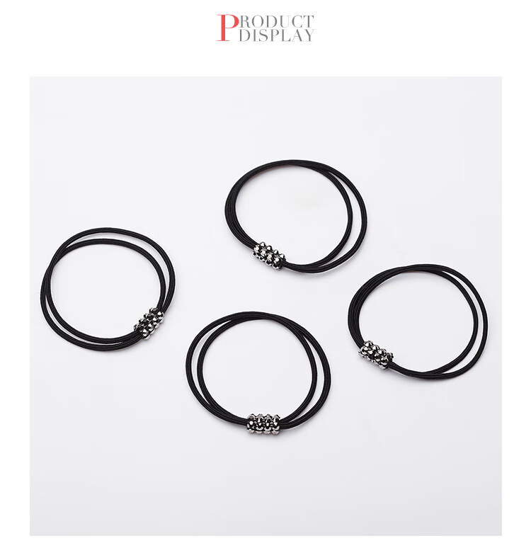 CHIMERA 4 Double-Layer Hair Ties, Simple Bun Hair Bands for Women, High Ponytail Durable Hair Elastics, Hair Accessories, Mid-Autumn Festival Gift for Wome 5