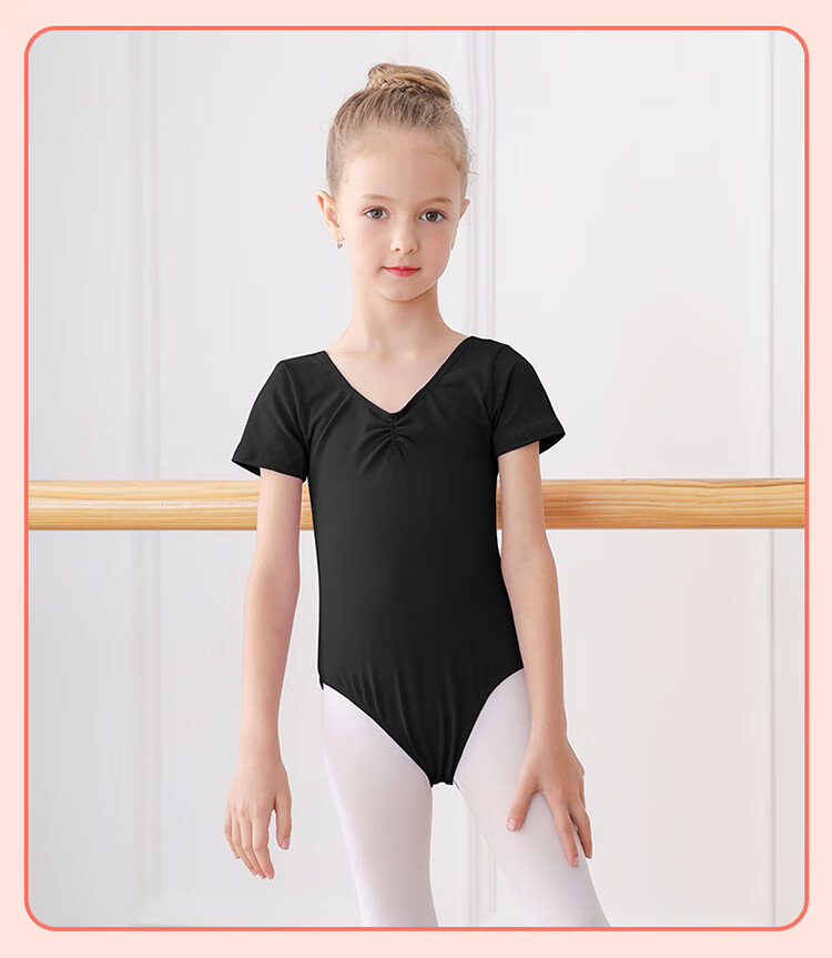 Aiwuge Children's Dance Leotard, Girls' Ballet Practice Outfit, Long-Sleeve One-Piece Dance Costume for Girls, Exam Uniform, Size 130 19