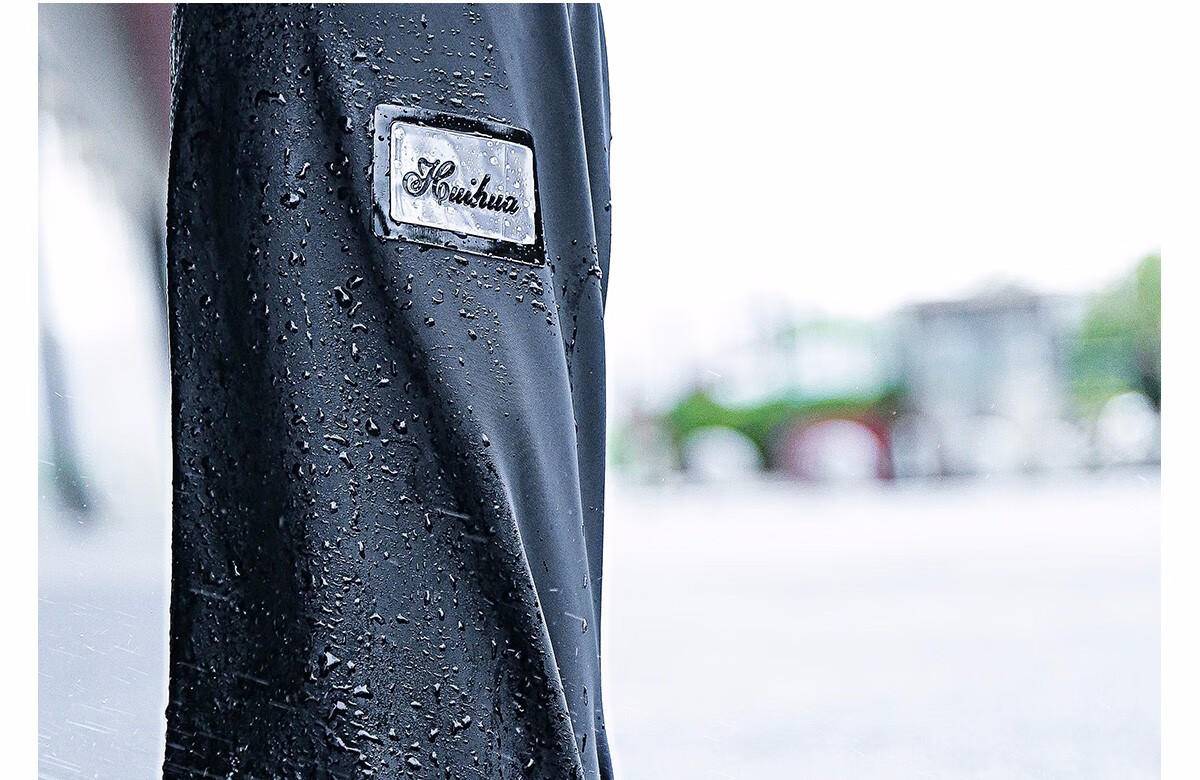 BWNK High-Top Rain Boot Covers, Waterproof Non-Slip Thickened Rubber Sole Wear-Resistant Outdoor Cycling Shoe Covers Rain Boots L Black 6