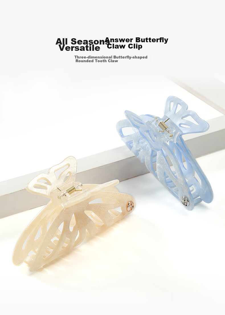 ELLE Elegant Simple Hair Clip, Large Acrylic Back-Of Claw Clip for Women, Mid-Autumn Festival Gift for Girlfriend 2