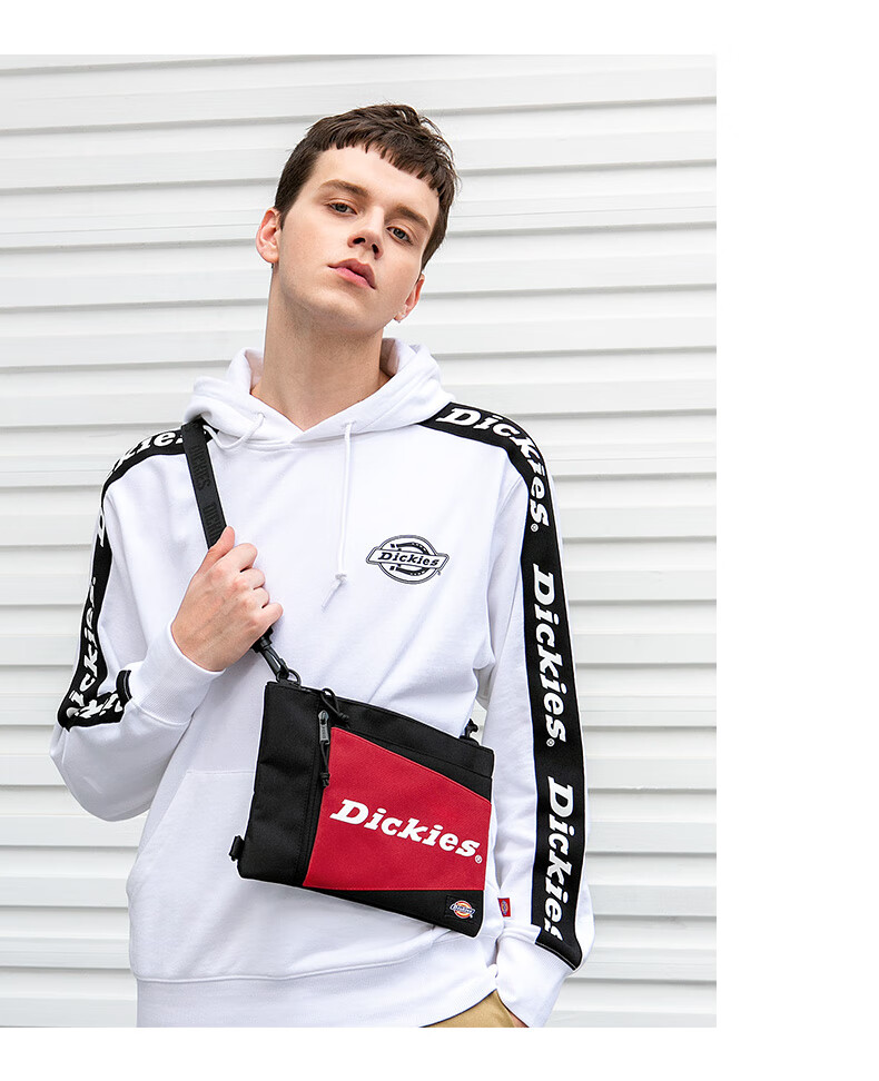 Dickies Trendy Crossbody Bag with Contrasting Design, Fashionable Envelope Bag, Versatile Shoulder Bag for Men, Gray 5