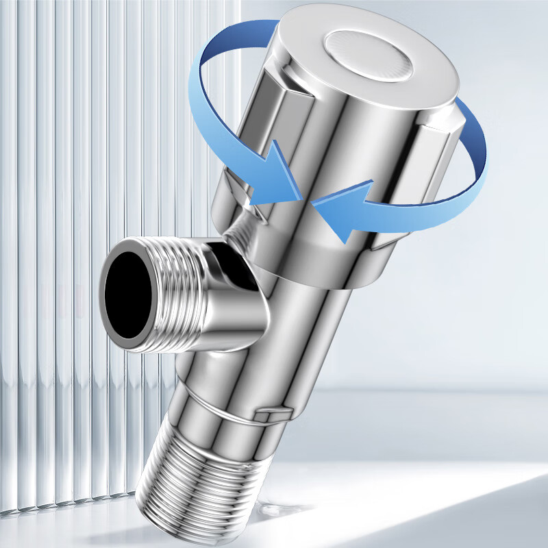 MEJUE Stainless Steel Thickened Angle Valve, Thickened Hot And Cold Water Quick-Open Angle Valve, Figure-Eight Valve Ceramic Valve Core Z-017132