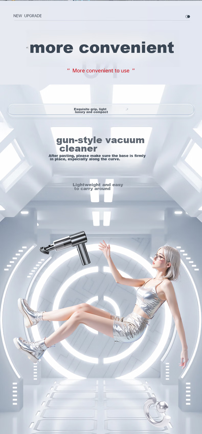 HELLOLEIBOO Car Vacuum Cleaner Handheld Small Powerful Suction Automotive Home Use Portable Cordless High Power 10