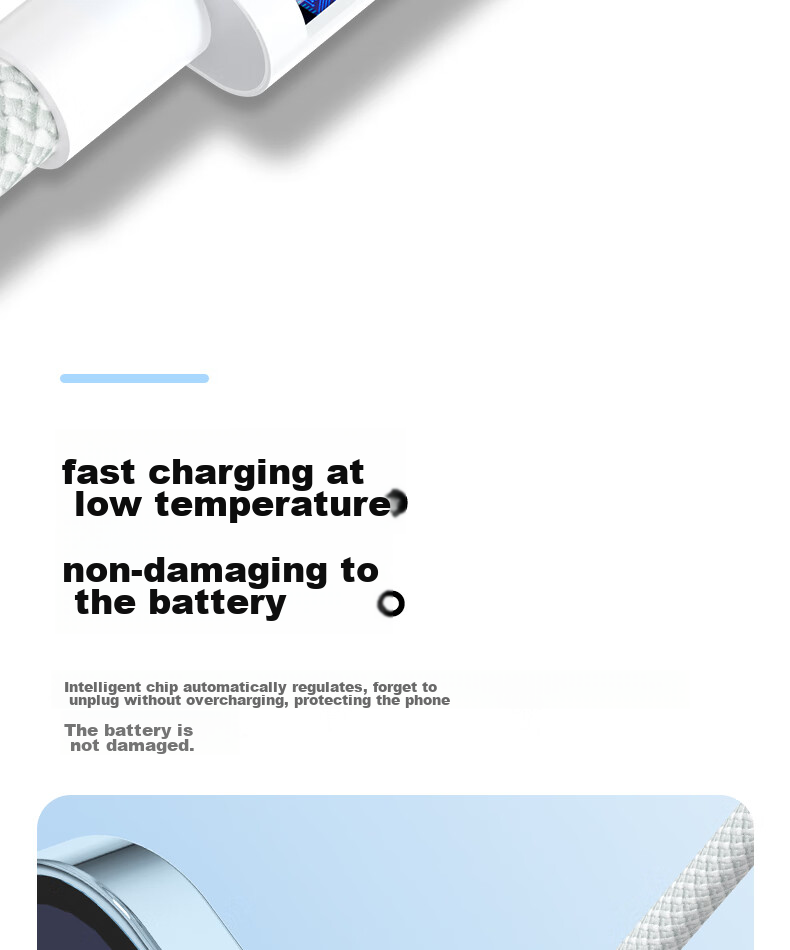 Nengshi Apple Charging Cable, 2.4A Fast Charging Data Cable, Suitable for IPhone 14/13 Pro Max/12/11/X/XR/8/7 Phones And IPad Tablets, Car-Mounted Braided Cable, 1.5 Meters, White 13