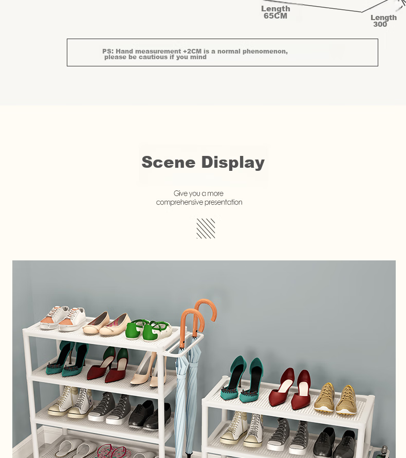 Leaijia Multi-Tier Shoe Rack, Simple Storage Shelf, Multifunctional Organizer, Plastic Living Room Entryway Balcony Dormitory Reinforced Shoe Cabinet 12