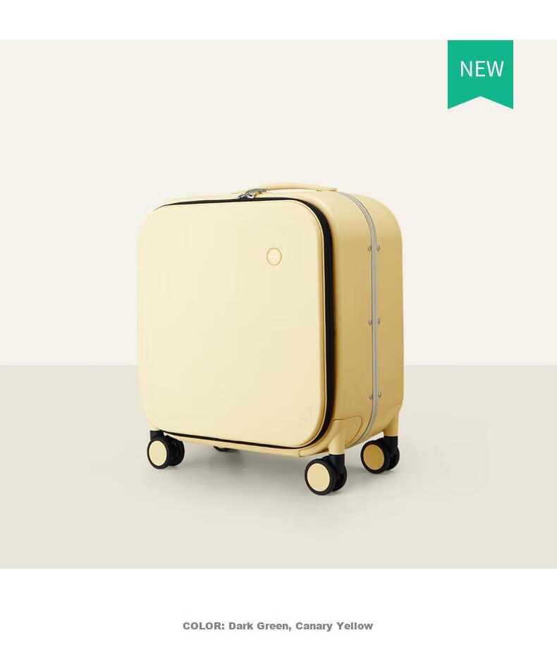 Mixi Front-Opening Aluminum Frame Suitcase, Trolley Case with Password Lock, Large Capacity Luggage for Travel, Carry-On Suitcase for Me 6