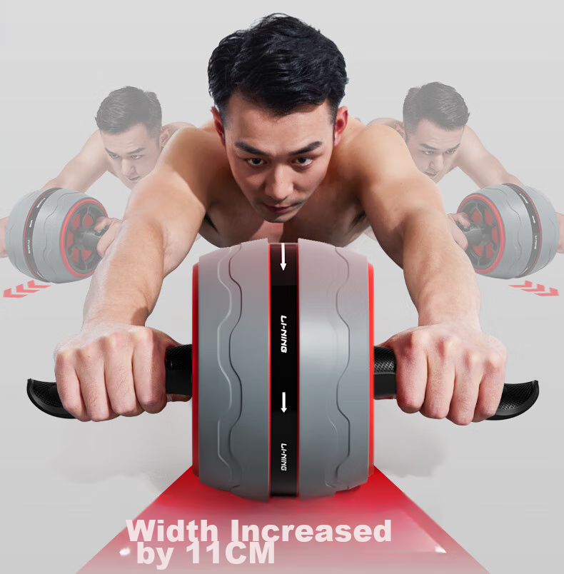 Li-Ning Automatic Rebound Giant Wheel Ab Roller with Non-Slip Design for Women And Men's Abdominal Muscle Training at Home 12