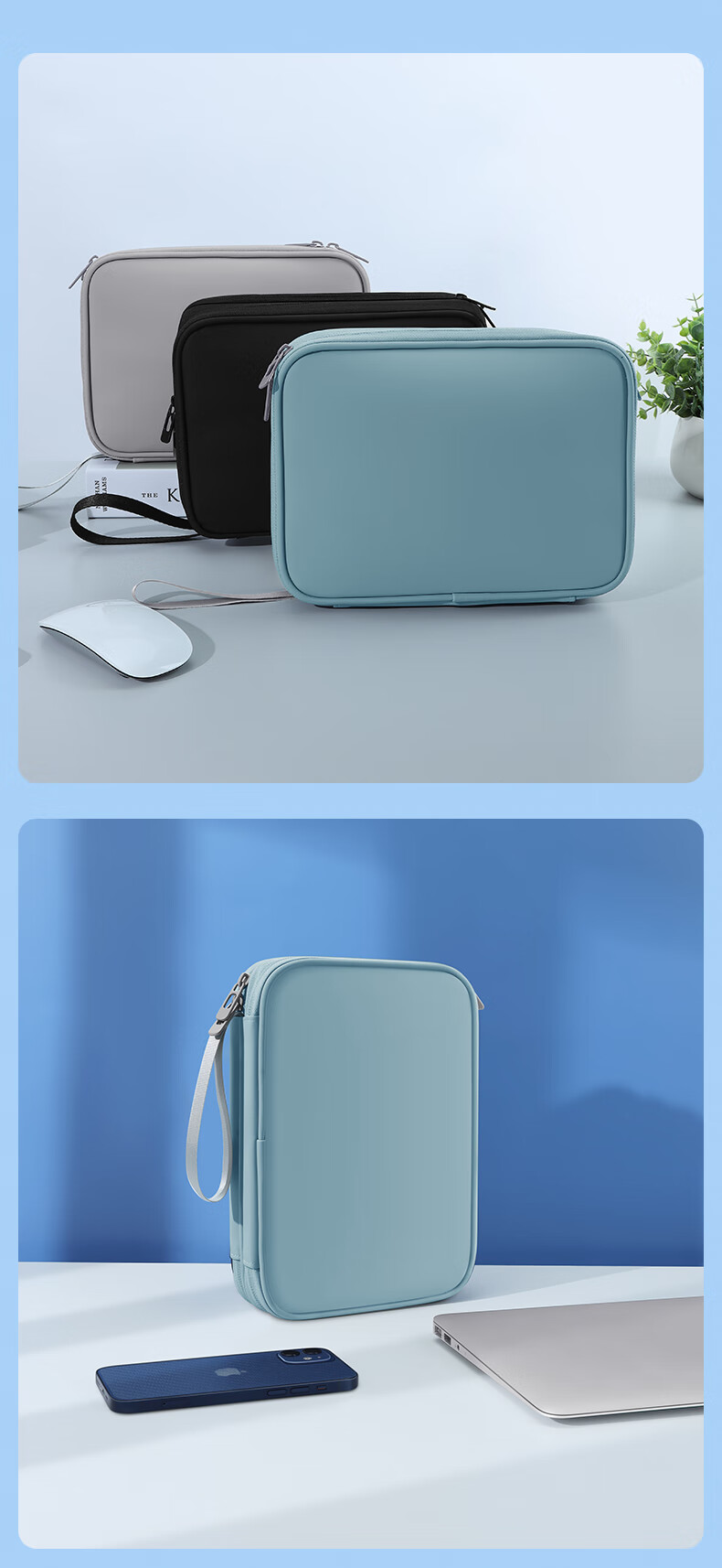 BUBM Cable Organizer Bag for Digital Accessories, Charging Cables And Power Cords, Travel And Business Trip Storage Pouch, Large Double-Layer Desig 11