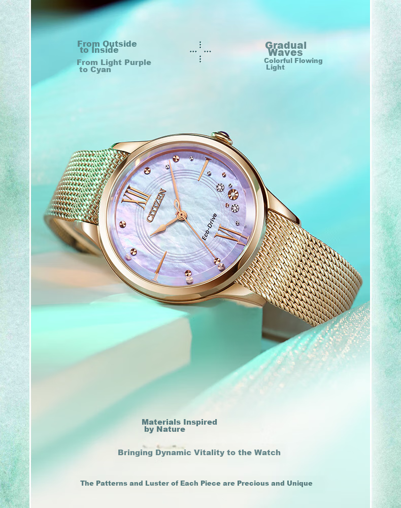 CITIZEN Signature Limited Edition Wristwatch [Four Seasons] Eco-Drive Steel Strap Watch for Women, Gift for Girlfriend EM0817-85Y 7