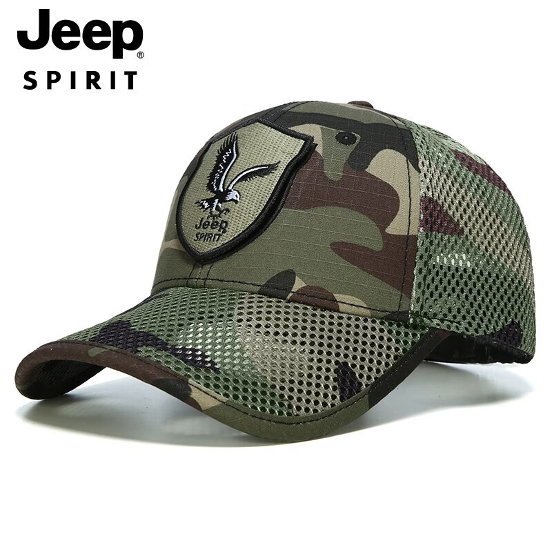 JEEP Men's Summer Mesh Baseball Cap Outdoor Sunshade Casual Sports Hat A0610