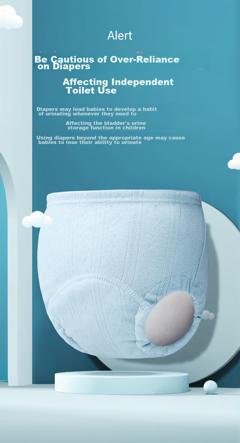 Beitaisi Diaper Training Pants, Gauze-Like, for Toilet Training, Washable, Baby Potty Training, Size 100, 2-Pack, Blue-Gree 1