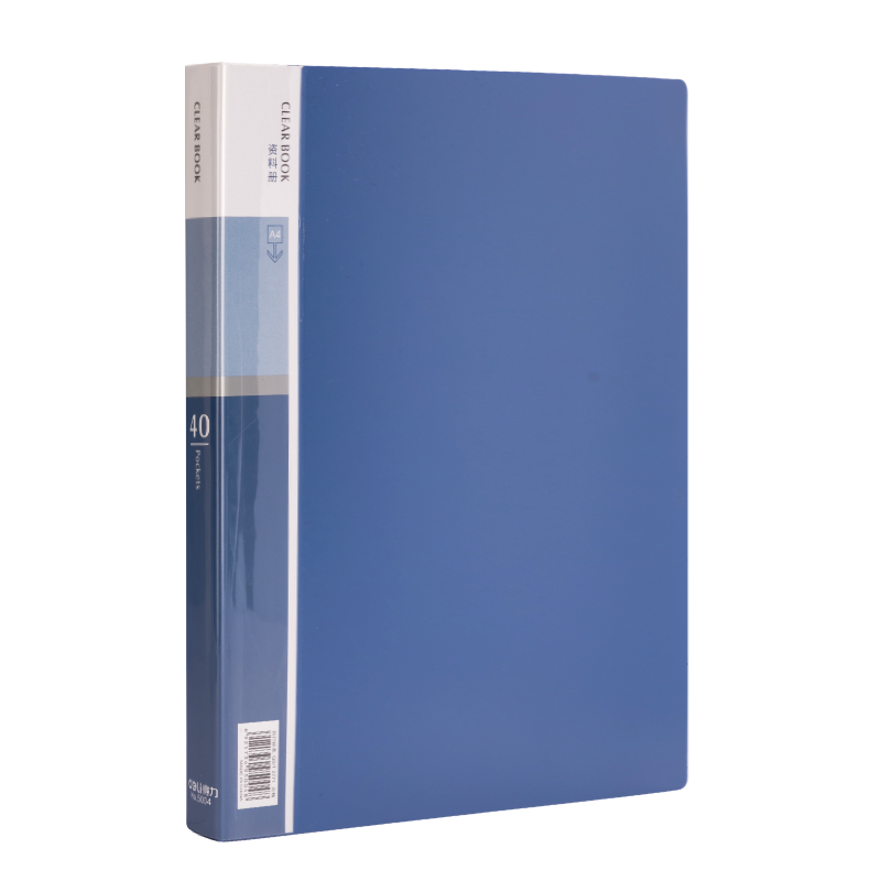 Deli A4/40-Page Business Document Folder with Pockets for File Storage And Organization, Loose-Leaf Pockets, File Protector, Office Supplies 5004