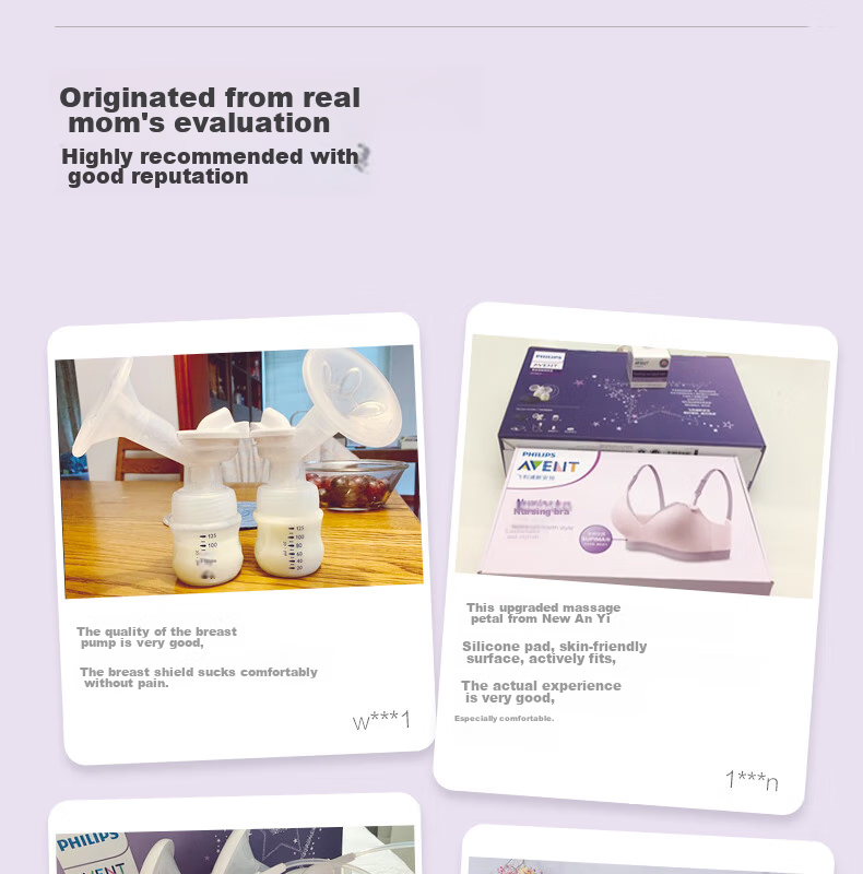 AVENT Philips AVENT Single And Double-Sided Fully Automatic Breast Pump, Portable, Quiet, Painless Massage, Electric Milk Extractor 5