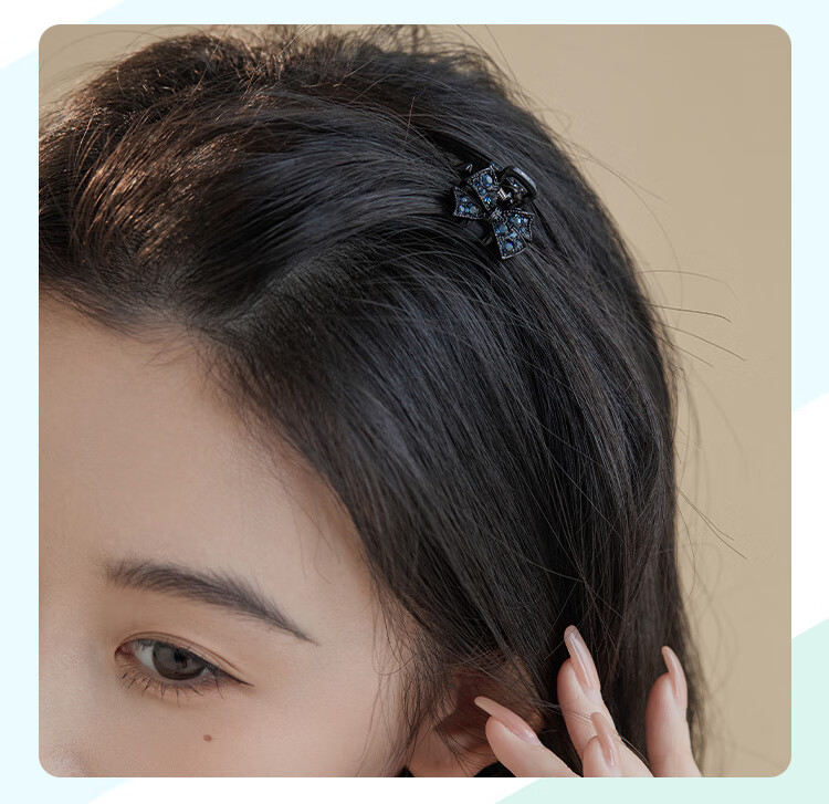 CHIMERA Side Hair Clip, Forehead Bangs Claw Clip, Rhinestone Hair Claw, Flyaway Hair Fixer, Small Hair Accessory, Birthday Gift for Wome 6