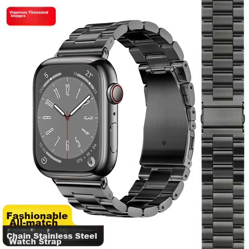 Weiqiantu Compatible with Apple Watch Ultra 4/3 Strap, Apple IWatch S12/S11/S10/9/8/7 Metal Stainless Steel Band for SE3/Ultra4/3/2, Men's
