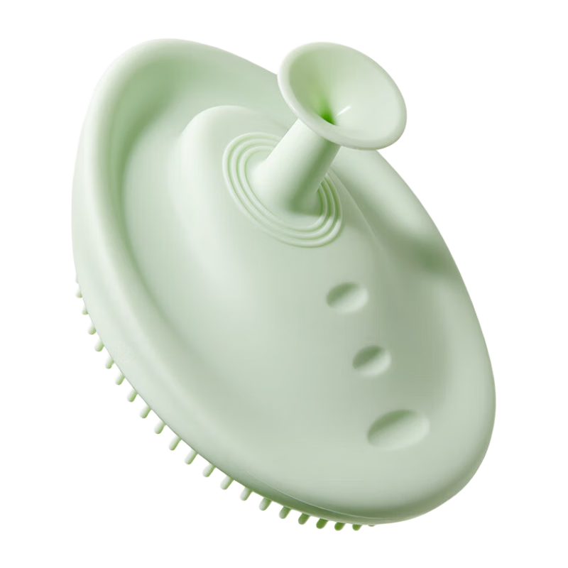 Shiyuejiejing Baby Bath Brush for Removing Dandruff, Silicone Baby Scrubbing Cotton, Children's Bathing And Hair Washing Brush, 1 Piece
