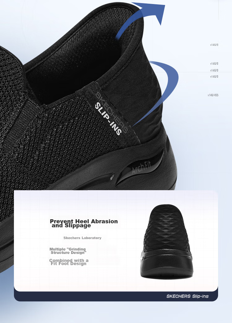 Skechers Slip-On Breathable Mesh Casual Shoes, Everyday Walking Shoes [Slip In] Quick-Wear Technology, Father's Day Gift 6