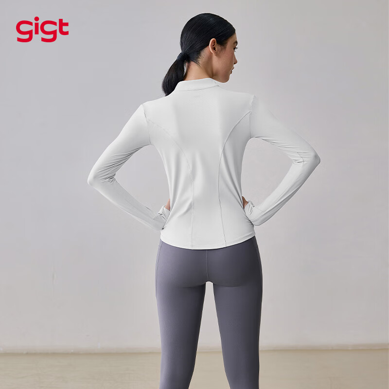 Gigt Yoga Top for Women, Long Sleeve, Breathable, Quick-Drying, Lightweight Running Sports T-Shirt, Fitness Wear
