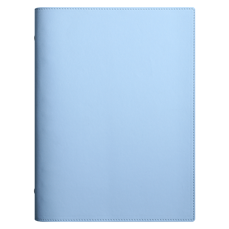 Faramon A4 Cornell Loose-Leaf Notebook, Simple Soft Cover with Detachable Rings, College Student Journal, Thickened Business Loose-Leaf Book, Customizable, A4-Sky Blue