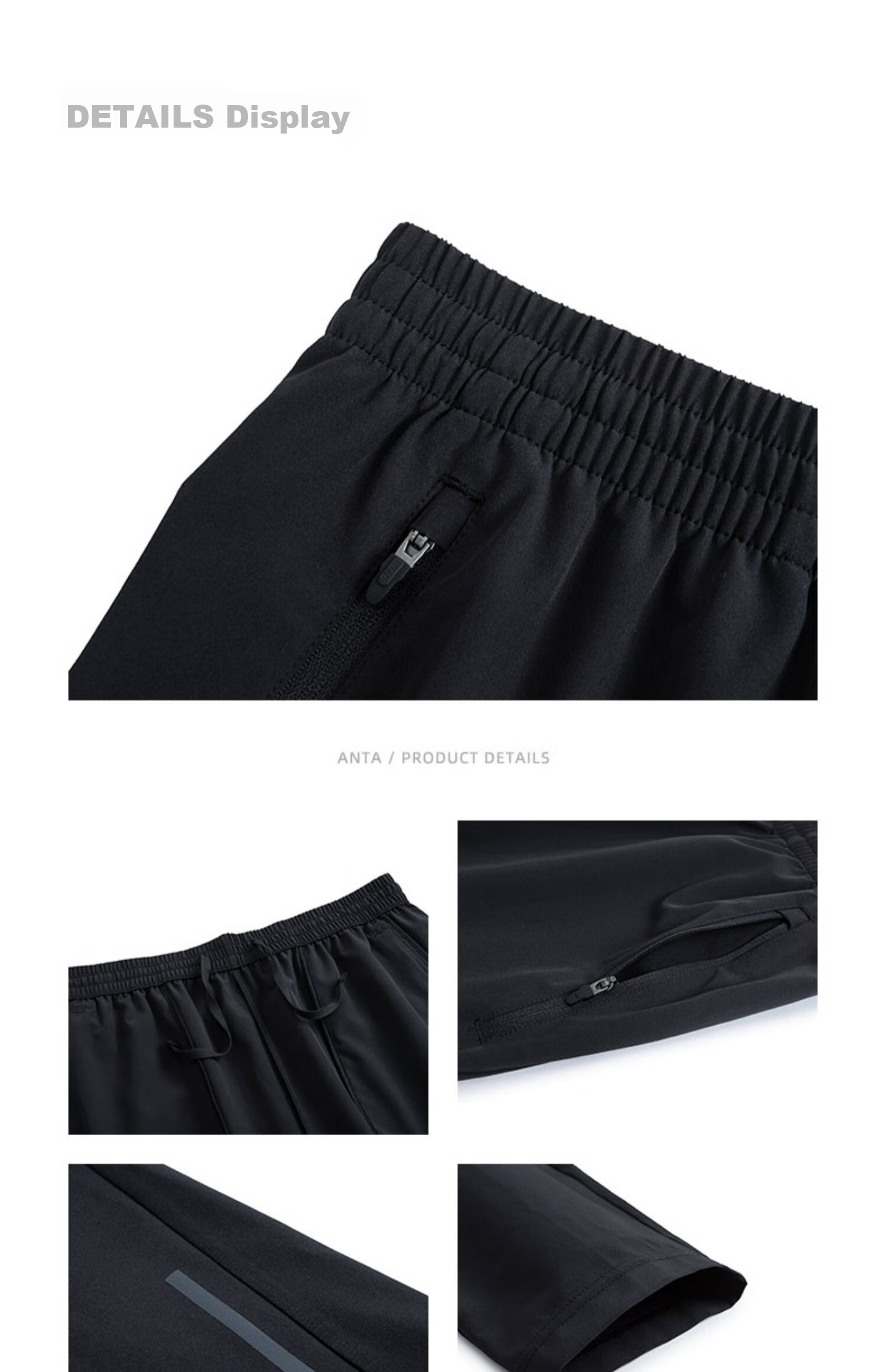 Anta Woven Men's Sports Pants Four-Season Comfortable Stretch Fitness Running Straight-Leg Commuter Thick Casual Pants 21