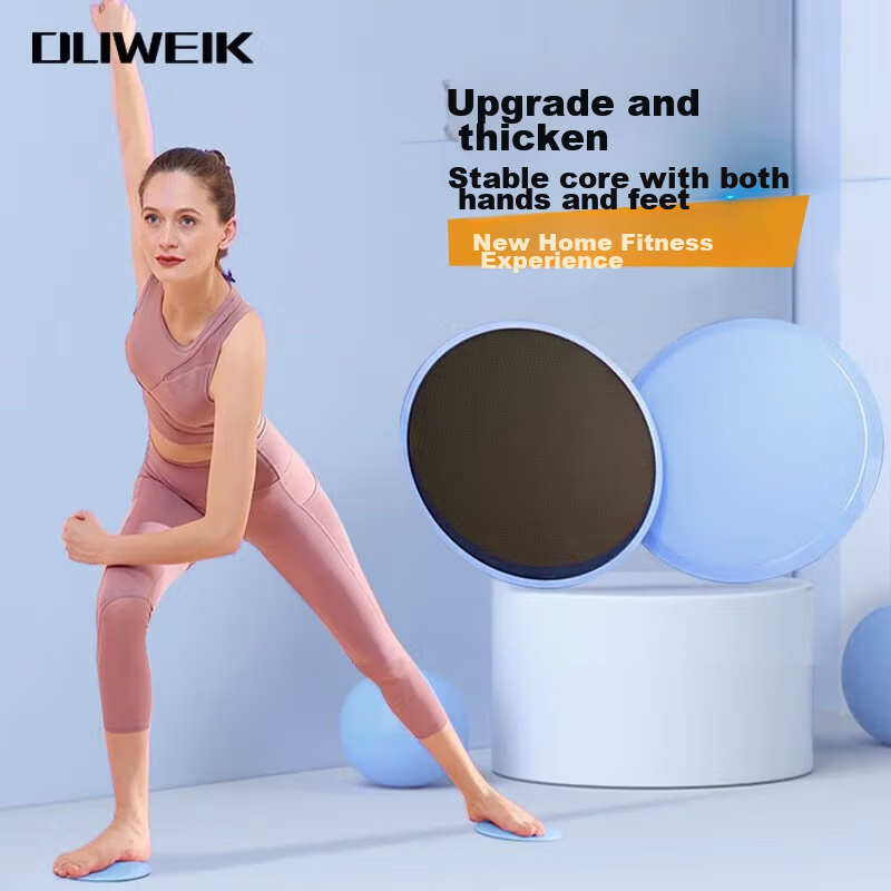 Duweike Abdominal Roller for Abdominal Training, Fitness, Yoga, Leg Shaping, Buttocks Lifting, Waist Training, Exercise, One Pair Blue