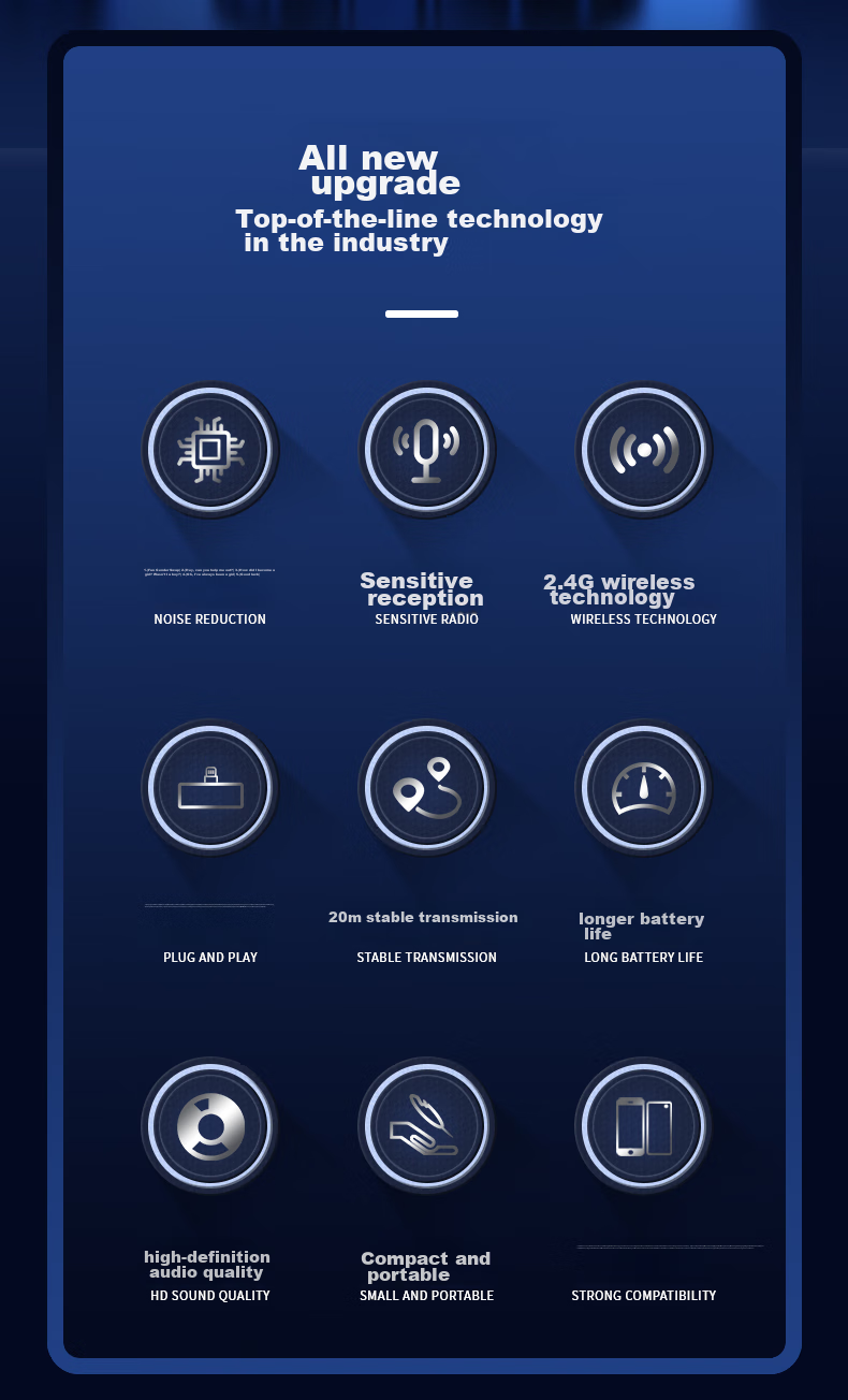 Haomuren Wireless Lavalier Microphone, Outdoor Short Video Douyin Vlog Lip-Sync Mobile-Specific Bluetooth Noise-Cancelling Recording Microphone, Live Streaming Dual-Channel 2