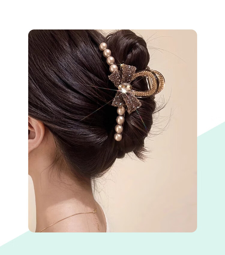 CHIMERA Exquisite Bow Hair Claw, Back of Head Shark Clip, Hair Claw, Hairpin, Hair Accessory, Headpiece, Birthday Gift for Wome 1